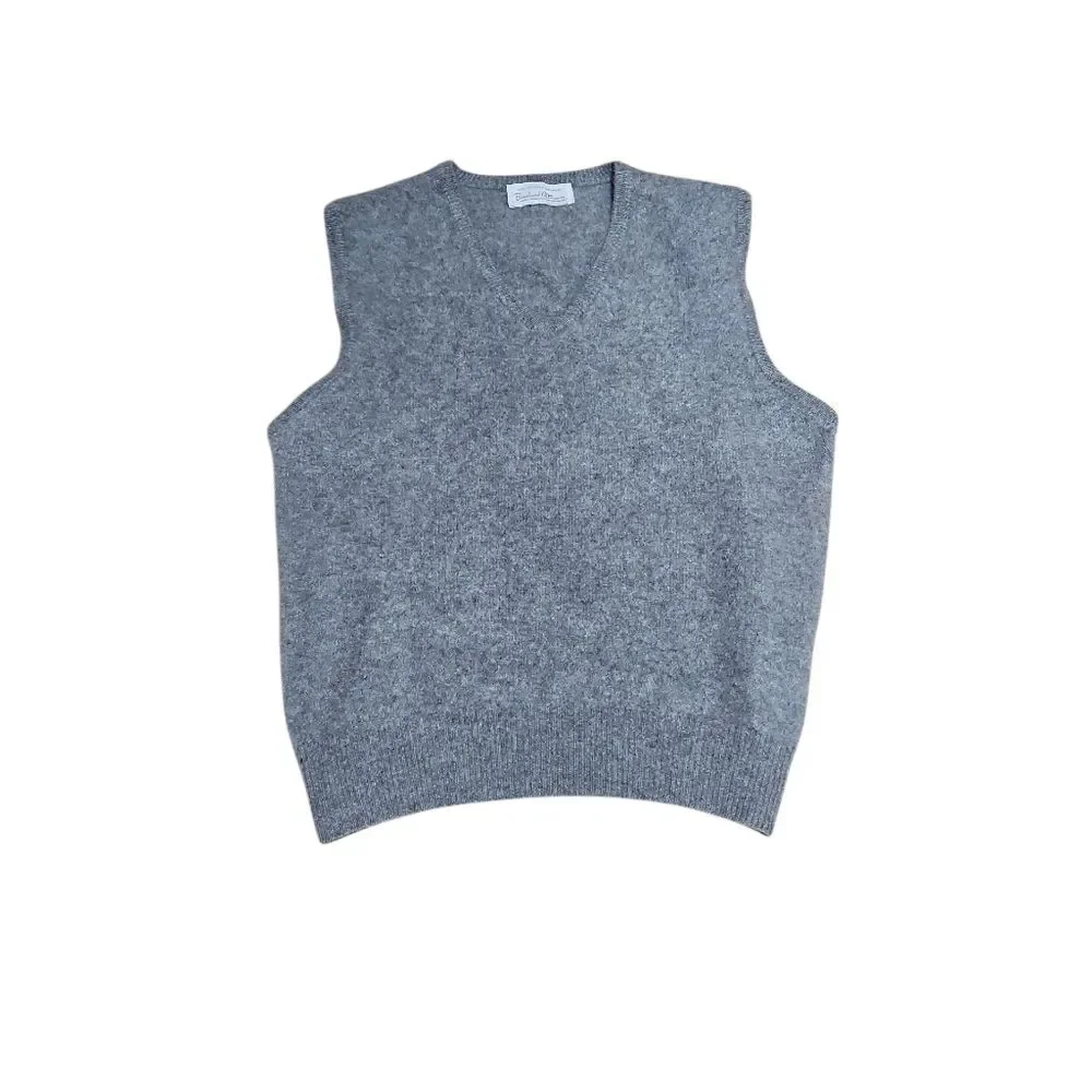 Bernhard Altmann 100% Cashmere Grey Sweater Vest L (Est) Quiet Luxury